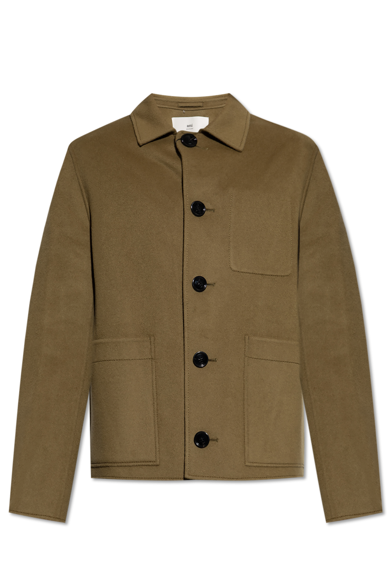 【送料&関税込】Ami Alexandre Mattiussi Virgin Wool Coat Beige Double-Breasted Coat by AMI Paris on Sale
